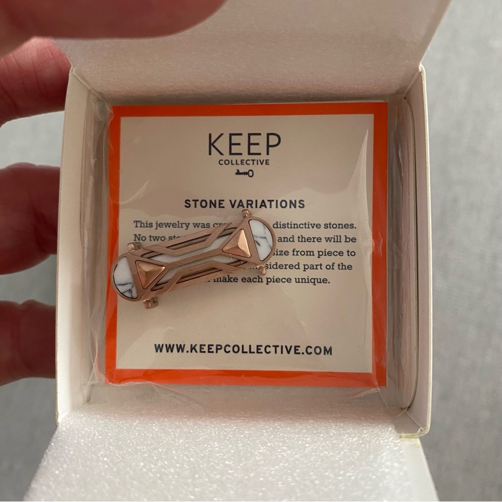Stella & Dot Keep Collective Diffuser Charm & 4 Inserts Rose Gold Aztec
